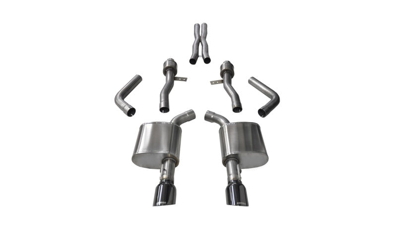 Corsa 2015-2023 Dodge Charger SRT / Scat Pack / R/T 6.4L Black Sport Cat-Back Exhaust - 14995BLK