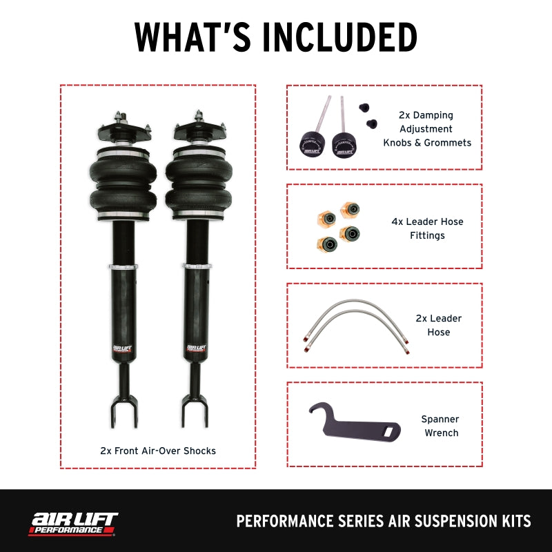 Air Lift Performance 03-06 Infiniti G35 Sedan / 03-08 Nissan 350Z Air Suspension Front Kit - 76013