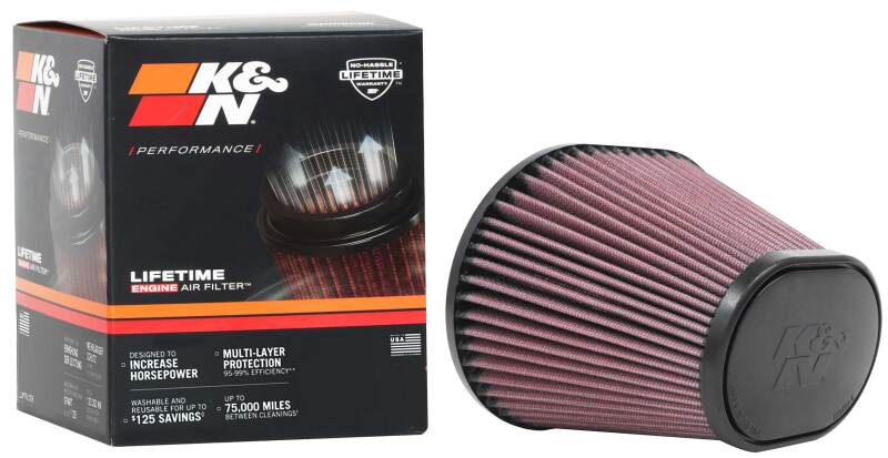 K&N Universal Air Filter 100mm Flange / 174mmX 134mm Base / 114mmX 82mm Top / 127mm Height - RU-70031