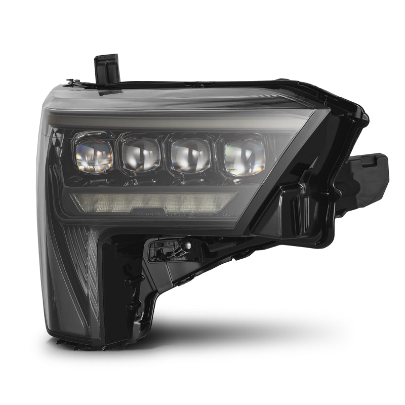 AlphaRex 22-23 Toyota Tundra NOVA-Series Headlights Alpha-Blk w/White DRL - Req 810029 OR 810030 - 880861