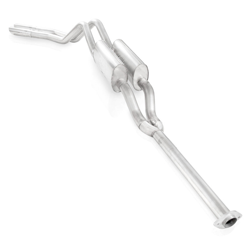 Stainless Works 2011-14 F-150 5.0L 3in Exhaust Y-Pipe S-Tube Mufflers Behind Passenger Rear Tire Ext - FT11CBY