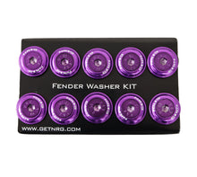 Load image into Gallery viewer, NRG Fender Washer Kit w/Color Matched M6 Bolt Rivets For Plastic (Purple) - Set of 10 - FW-150PP