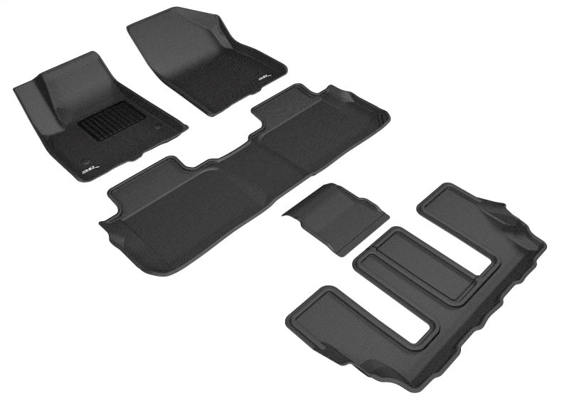 3D MAXpider 17-23 GMC Acadia w/ Bucket 2nd Row Kagu Black Full Set - L1GM02201509