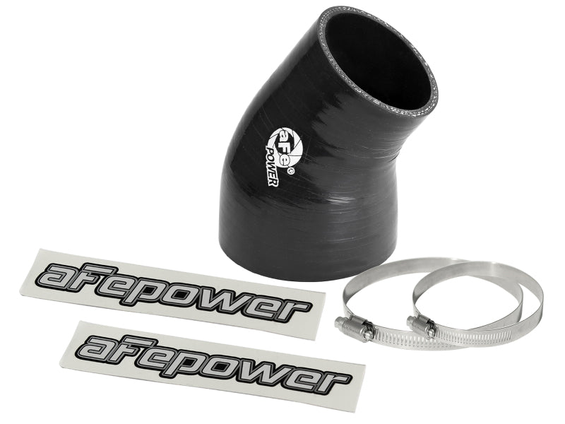 aFe Magnum FORCE Intake Coupling Kit (3 IN ID to 2-1/4 IN ID x 35 Deg.) Elbow Coupler - Black - 59-00117