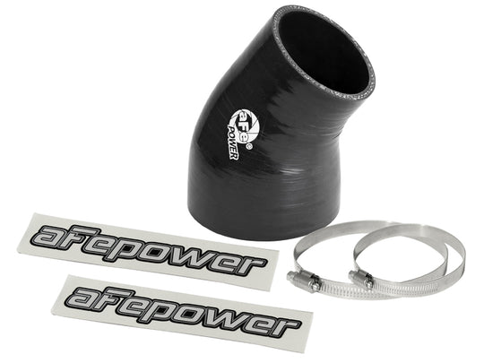 aFe Magnum FORCE Intake Coupling Kit (3 IN ID to 2-1/4 IN ID x 35 Deg.) Elbow Coupler - Black - 59-00117