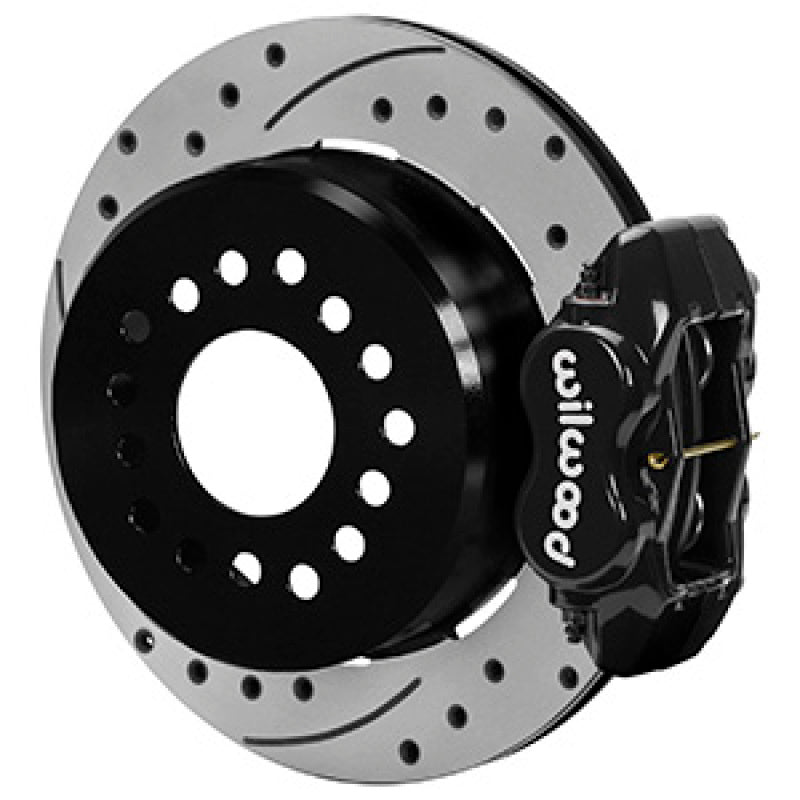 Wilwood Ford Explorer 8.8in Rear Axle Dynalite Disc Brake Kit 12.19in Drill/Slot Rotor Blk Caliper - 140-16407-D