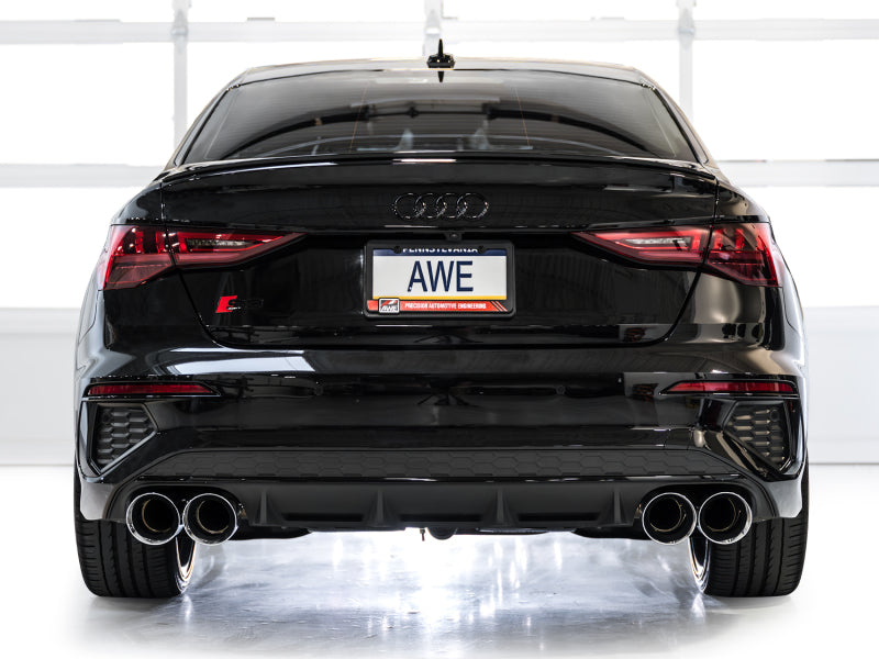 AWE Tuning 22-24 Audi 8Y S3 Track Edition Exhaust - Chrome Silver Tips - 3020-42897