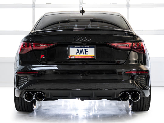 AWE Tuning 22-24 Audi 8Y S3 Track Edition Exhaust - Chrome Silver Tips - 3020-42897