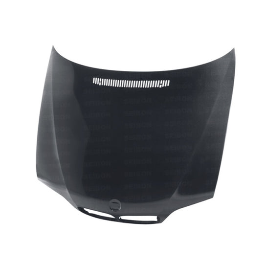Seibon 02-05 BMW 3 Series 4dr E46 (Manuf Date 7/02-7/06 Models Only) OEM-Style Carbon Fiber Hood - HD0205BMWE464D-OE
