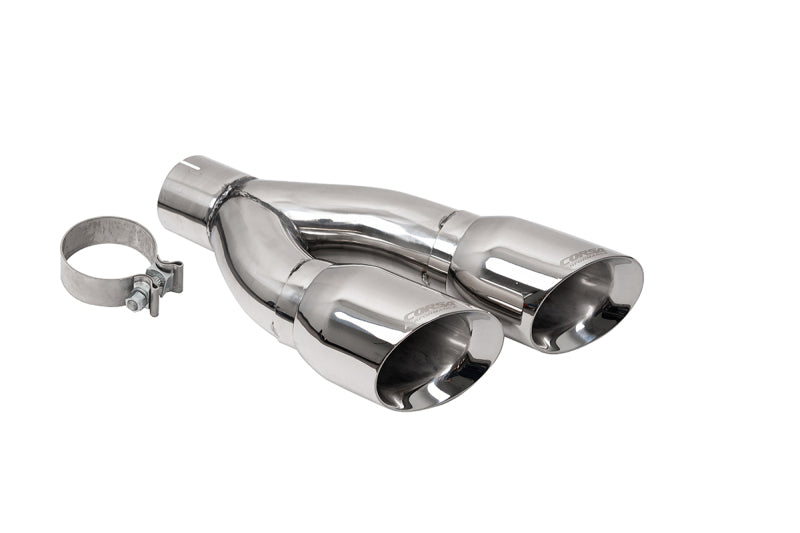 Corsa 2022-2024 Toyota Tundra 4WD 4in Single Side Dual Outlet Tip Kit - Polished - 14078