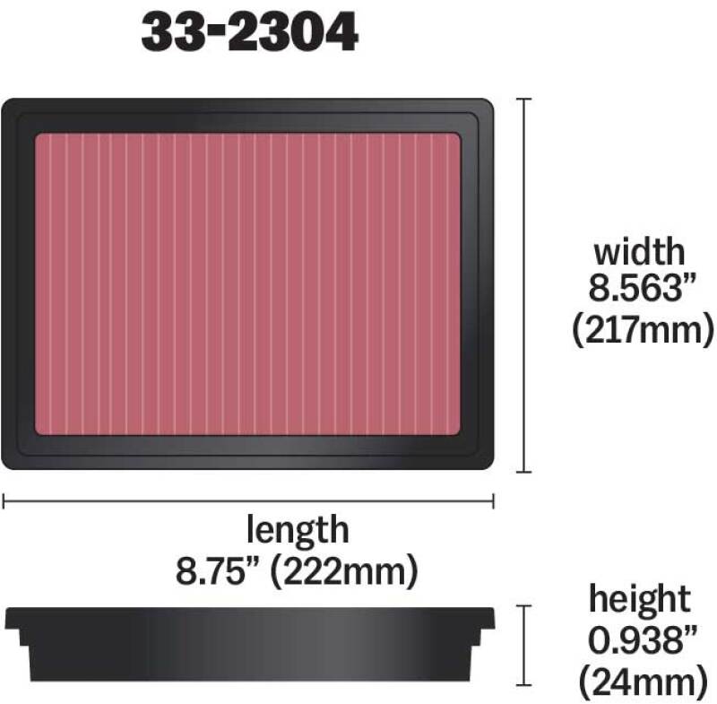K&N 05-08 LGT / 08-11 WRX / STi Drop In Air Filter - 33-2304