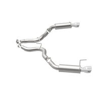 Load image into Gallery viewer, MagnaFlow Axle Back, SS, 3in, Competition, Dual Split Polished 4.5in Tip 2015 Ford Mustang GT V8 5.0 - 19103