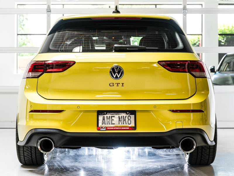 AWE Tuning 2022 VW GTI MK8 Touring Edition Exhaust - Chrome Silver Tips - 3015-32658
