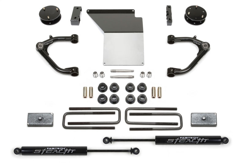 Fabtech 07-18 GM K1500 4in Uniball UCA System w/Rear Stealth Shocks - FTS21189