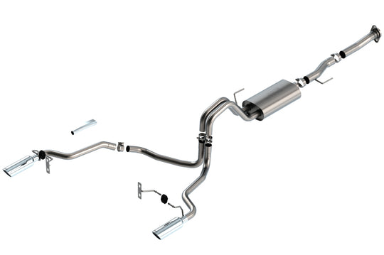 Borla F-150 2021 5.0L 2dr RC SB (122.8 WB) XL/XLT 3/2.25 SRE Cat-Back S-Type Chrome Tips - 140868
