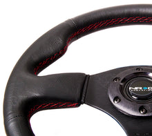 Load image into Gallery viewer, NRG Reinforced Steering Wheel (320mm) Leather w/Red Stitch - RST-012R-RS