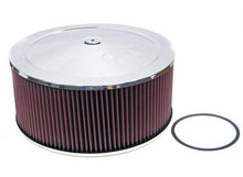Load image into Gallery viewer, K&amp;N Round - Red - Size 14in - 5.125in Neck Flange Custom Air Cleaner Assembly - 60-1460