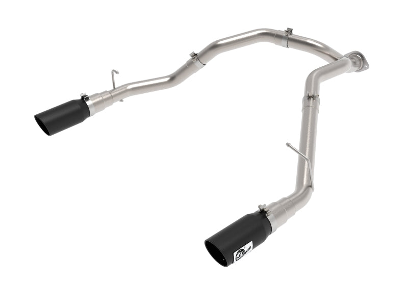 aFe Large Bore-HD 3 IN 409 Stainless Steel DPF-Back Exhaust System w/Black Tip RAM 1500 20-21 V6-3.0 - 49-42080-B
