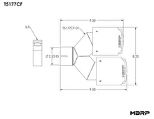 Load image into Gallery viewer, MBRP Universal Carbon Fiber Dual Tip 4in OD/2.5in Inlet - T5177CF