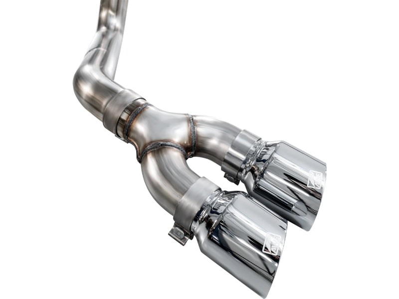 AWE Tuning 21-25 Ford F150 (14th Gen Reg Cab) Cat-Back Exhaust - 4.5in Dual Side Exit Chrome Tips - 3015-32145