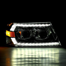 Load image into Gallery viewer, AlphaRex 06-08 Lincoln Mark LT LUXX-Series LED Projector headlights Black w/ Sequential Signal