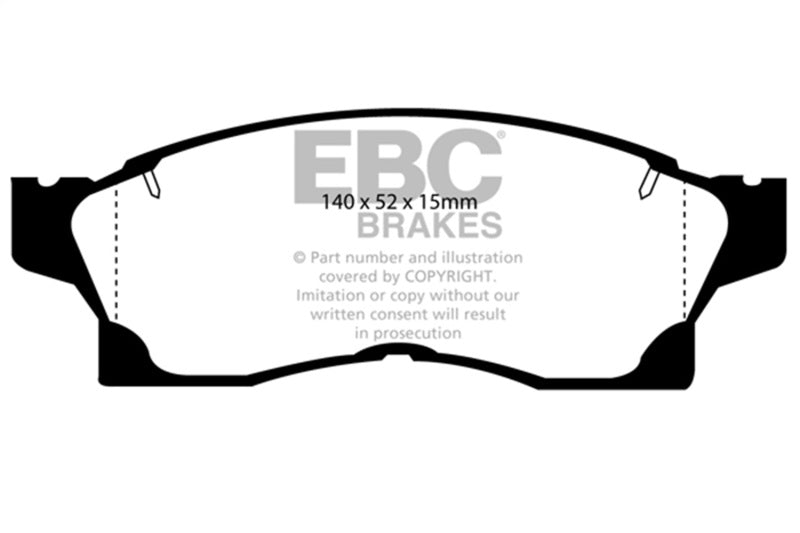 EBC 91-92 Toyota MR2 2.0 Turbo Redstuff Front Brake Pads - DP3936C