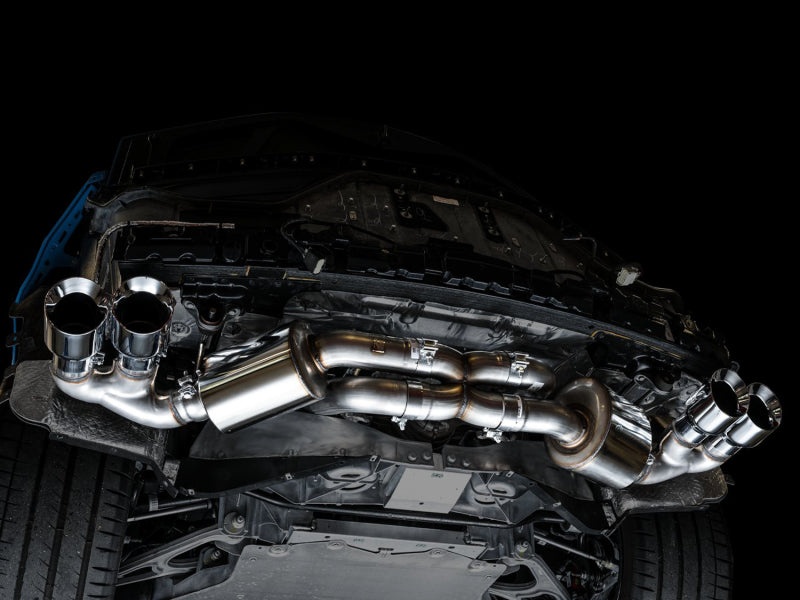 AWE Tuning 2020 Chevrolet Corvette (C8) Touring Edition Exhaust - Quad Chrome Silver Tips - 3015-42151