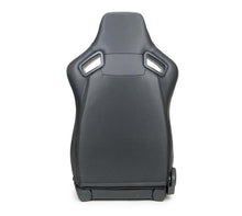 Load image into Gallery viewer, NRG Omega Reclinable Racing Seat (Pair) Black with Black Carbon Vinyl Back - RSC-750BK/BK L/R