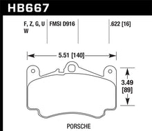 Load image into Gallery viewer, Hawk 09-11 Porsche 911 Carrera Front ER-1 Brake Pads - HB667D.622