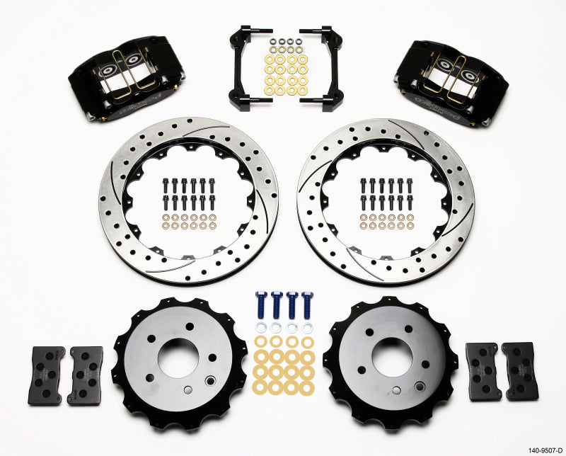 Wilwood Dynapro Radial Rear Kit 13.00in Drilled Nissan 350Z/Fiti G35 - 140-9507-D