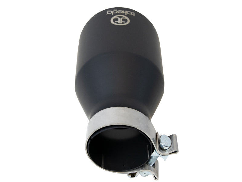 aFe Takeda Universal Exhaust Tip 3 IN Inlet x 5 IN Outlet x 9 IN L- Black - 49T30504-B09