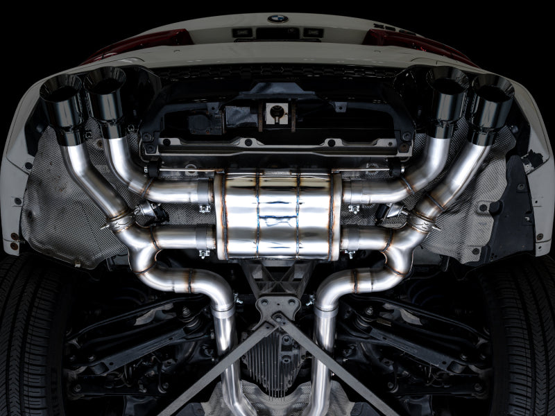 AWE Tuning 20-25 BMW X3 M/M Comp (F97) AWD SwitchPath Axle-Back Exhaust - Diamond Black Tips - 3025-43301