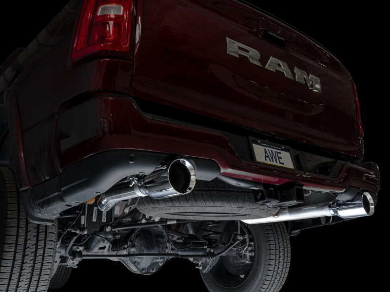 AWE Tuning 25+ RAM 1500 3.0TT 0FG Cat-Back Touring Exhaust - Chrome Silver Tips - 3015-32530