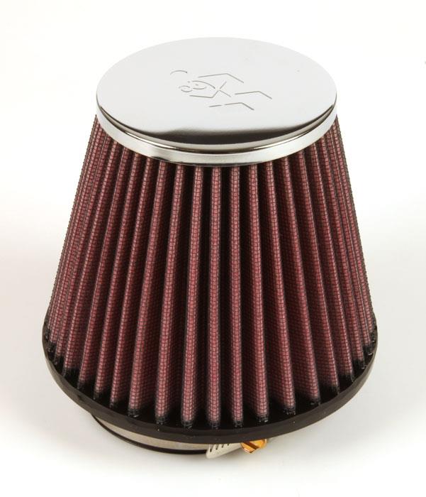 K&N Universal Chrome Filter 2.875in Flange ID / 5.188 Base OD / 3.5in Top OD / 4.438in Height - RC-4570