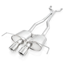 Load image into Gallery viewer, Stainless Works 2009-15 Cadillac CTS-V Coupe 3in Catback System X-Pipe Chambered Mufflers 4in Tips - CTSV9CPCBC