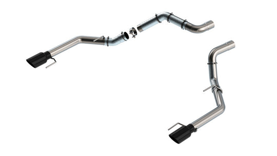 Borla 21-23 Ford Raptor 3in Tail Pipe Kit 4.5in Tip - Black Chrome - 60727BC