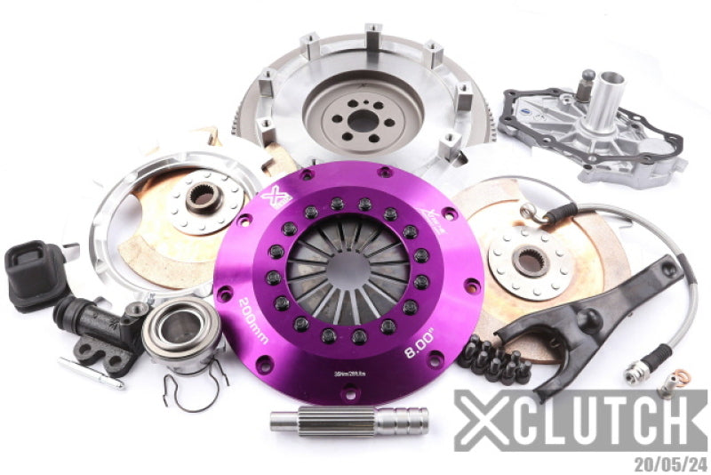 XClutch 93-98 Nissan Skyline GT-R 2.6L R33 8in Twin Solid Ceramic Clutch Kit - XKNI20526-2E