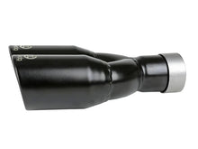 Load image into Gallery viewer, aFe Takeda 304 Stainless Steel Clamp-on Exhaust Tip Black 2-1/2ininlet x 3-1/2in Outlet X 12in L - 49T25374-B121