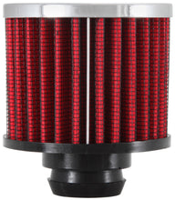 Load image into Gallery viewer, K&amp;N Rubber Base Chrome Top Push-In Crankcase Vent Filter 3in OD x 2-1/2in H. - 62-1490