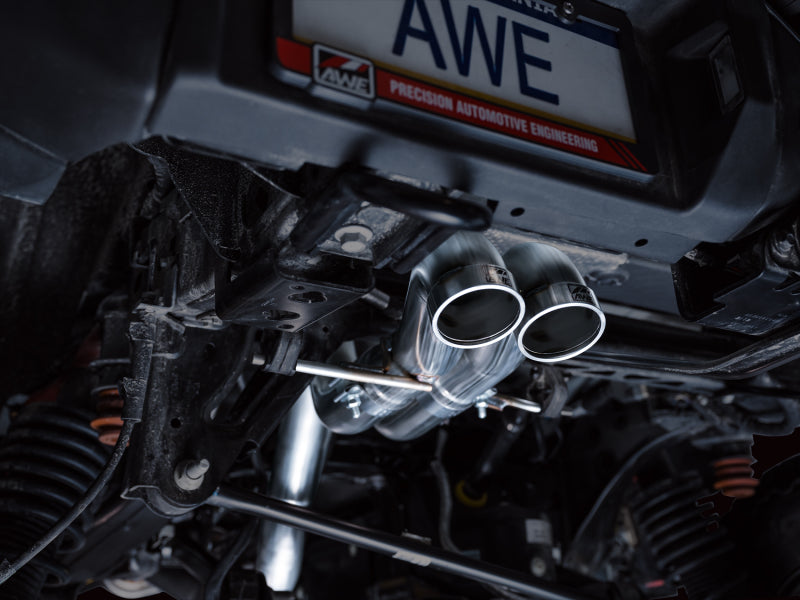 AWE Tuning 22-24 Ford Bronco Raptor 4WD Dual BashGuards Cat-Back SwitchPath Exhaust (No Tips) - 3025-31327