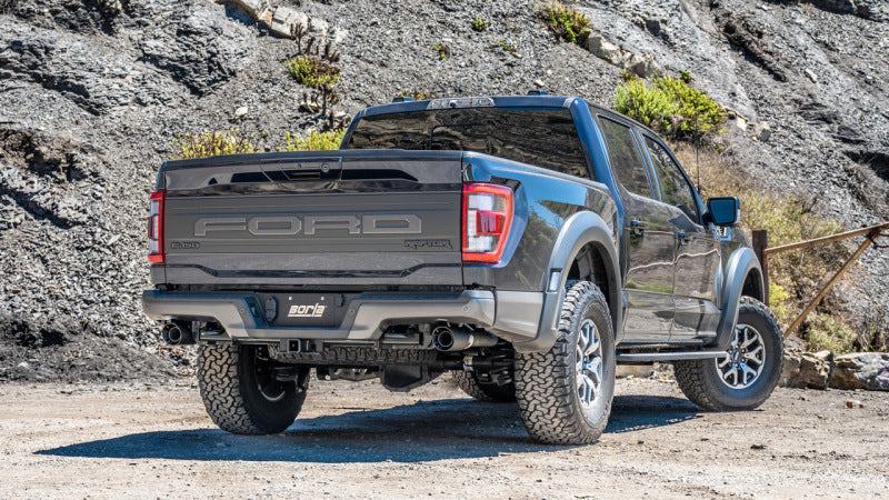 Borla 21-23 Ford Raptor 3in Tail Pipe Kit 4.5in Tip - Carbon Fiber Black Anodized - 60727CFBA