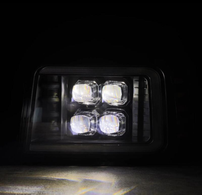 AlphaRex 92-96 Ford F-Series/Bronco NOVA-Series LED Proj Headlight Bk w/Actv Light SeqSig & SBDRL - 880299