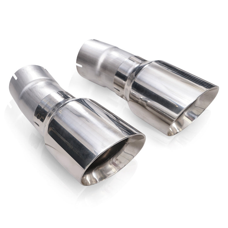 Stainless Works 4in Double Wall Slash-Cut Polished Tip Kit - JPGC57TIPS