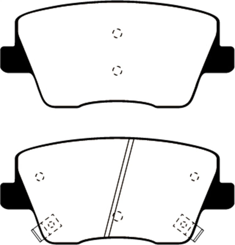 EBC 2019+ Hyundai Veloster (2nd Gen) 2.0L Turbo N Redstuff Rear Brake Pads - DP32344C