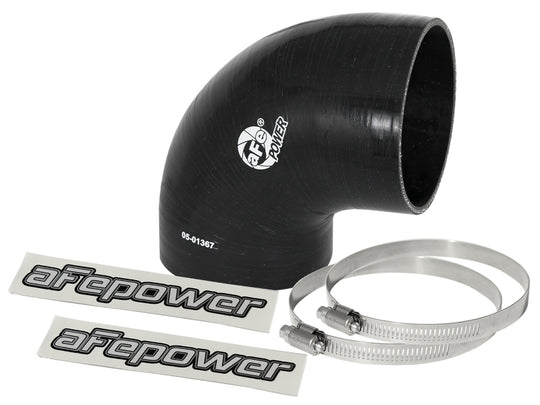 aFe Magnum FORCE Intake Coupling Kit (4 IN ID to 3-4/5 IN ID x 90 Deg.) Elbow Coupler - Black - 59-00067