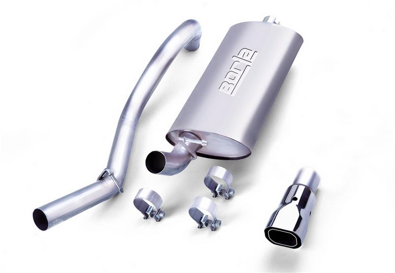 Borla 97-99 Jeep Wrangler 2.5/4.0L w/o Hitch Cat-Back 2.25in Single Sqr Angle Cut Phntm Rear - 14728