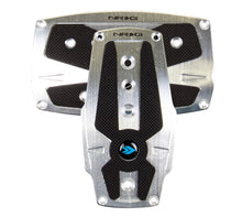 Load image into Gallery viewer, NRG Brushed Aluminum Sport Pedal A/T - Silver w/Black Rubber Inserts - PDL-250SL