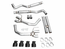 Load image into Gallery viewer, AWE 2024 Ford Mustang GT Fastback S650 RWD Track Edition Cat-Back Exhaust w/ Quad Diamond Black Tips - 3020-43650