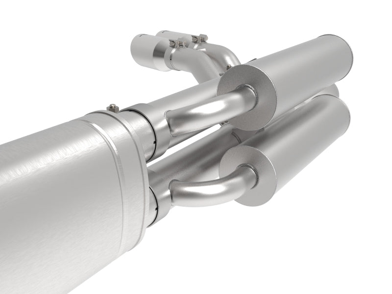 aFe Rebel Series 3in 409 SS Cat-Back Exhaust w/ Polish Tips 17-20 Ford F-250 V8 6.2L - 49-43117-P
