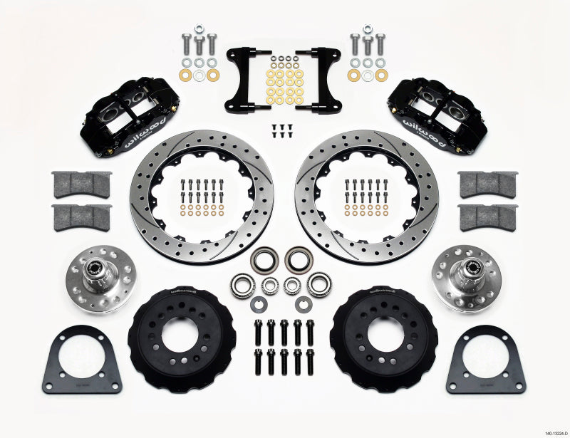 Wilwood Narrow Superlite 6R Front Hub Kit 12.88in Drilled TCI-IFS 71-78 (Pinto Based) - 140-13224-D